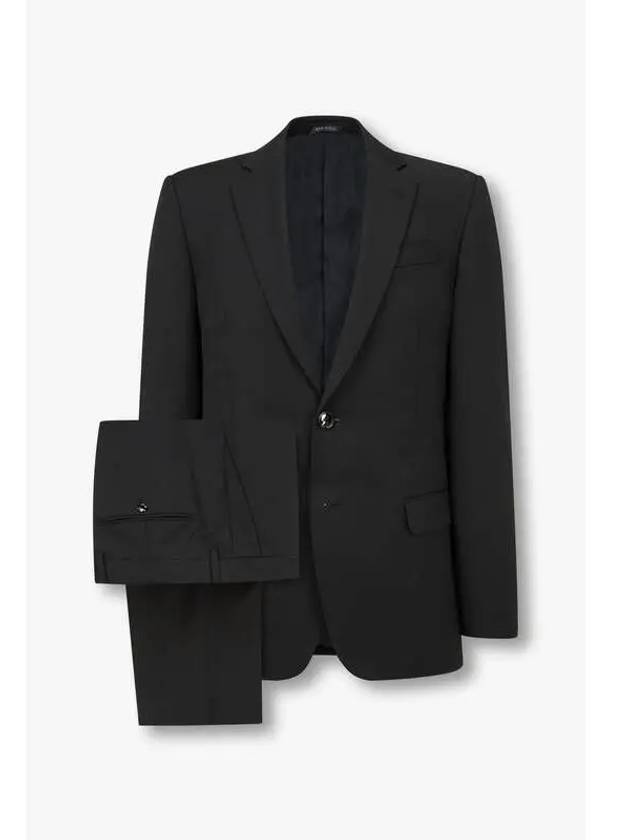 Men s No Sheet Lapel Wool Single Suit Black - GIORGIO ARMANI - BALAAN 1