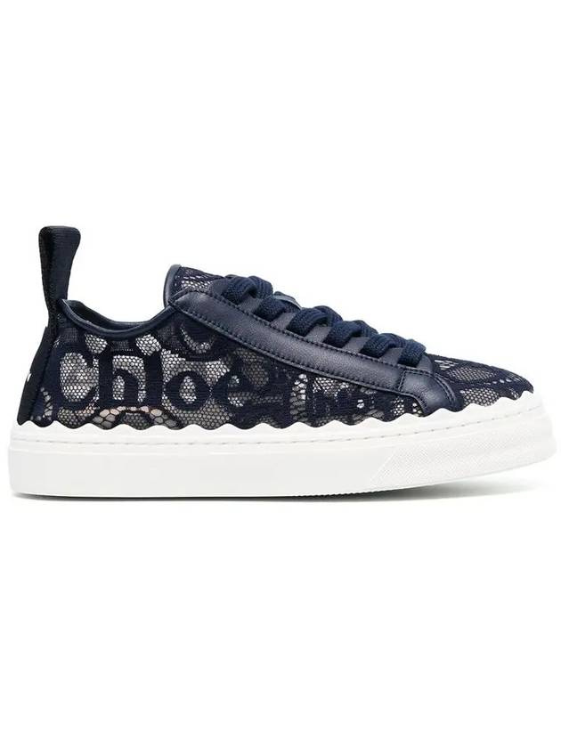 Lauren Lace Low Top Sneakers Navy - CHLOE - BALAAN 3