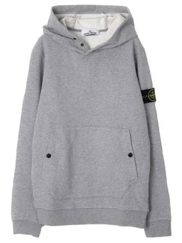 Brushed Cotton Fleece Snap Hoodie Regular Fit Men - STONE ISLAND - BALAAN 1