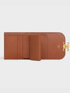 Triomphe Canvas Small Half Wallet Tan - CELINE - BALAAN 5