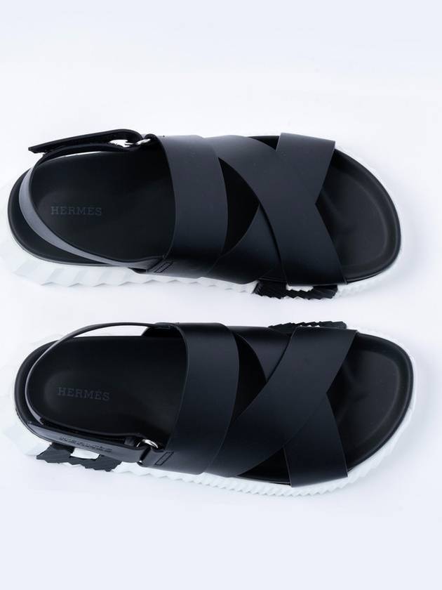 Electric Sandals Noir - HERMES - BALAAN.