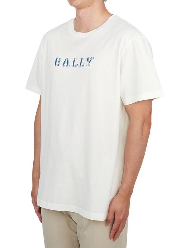 Men s Short Sleeve T Shirt M5BAC09F 101 - BALLY - BALAAN 2