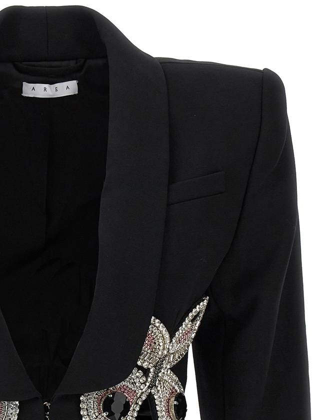 Area Blazer 'Embroidered Butterfly Cropped' - AREA - BALAAN 3