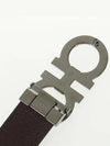 Reversible Gancini Leather Belt Dark Brown Black - SALVATORE FERRAGAMO - BALAAN 7