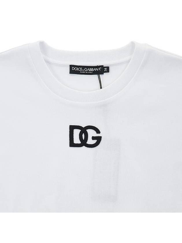 DG Logo Cotton Short Sleeve T-Shirt White - DOLCE&GABBANA - BALAAN 4