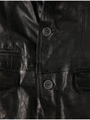 Made In Italy Vintage Lambskin Leather Blazer F ILJP55 - PANICALE - BALAAN 4