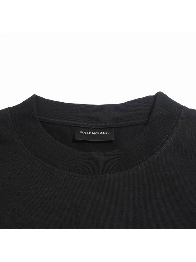 Cities Paris Logo Medium Short Sleeve T-Shirt Black - BALENCIAGA - BALAAN 5