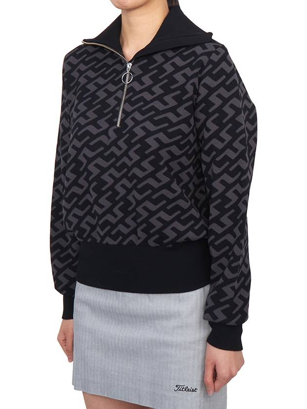 Women's Kerla Knit Zip-Up Knit Top Black - J.LINDEBERG - BALAAN 3