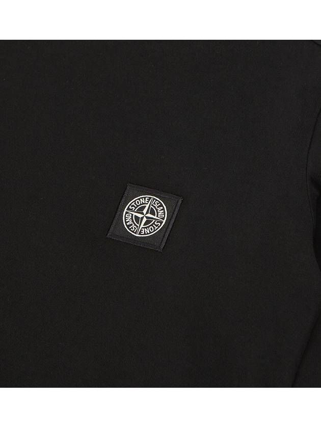 Kids Stone Logo Patch Long Sleeve T-Shirt Black - STONE ISLAND - BALAAN 5