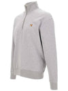 Fox Head Patch Half Zipper Sweatshirt Light Grey Melange - MAISON KITSUNE - BALAAN 5