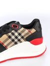 Vintage Check Leather Low Top Sneakers Black - BURBERRY - BALAAN 5