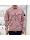 Wappen Patch Old Effect Zip-Up Jacket Rose Quartz - STONE ISLAND - BALAAN 2