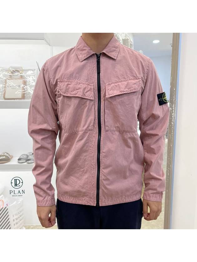 Wappen Patch Old Effect Zip-Up Jacket Rose Quartz - STONE ISLAND - BALAAN 2