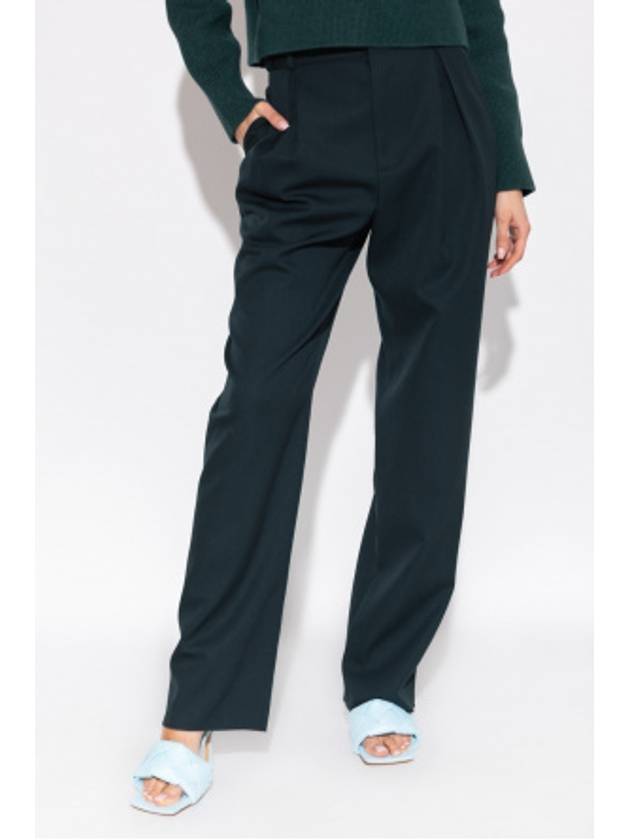 Wool Straight Pants Green - BOTTEGA VENETA - BALAAN 4