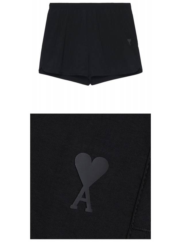 Men's Heart Logo Swim Short Black - AMI - BALAAN 5