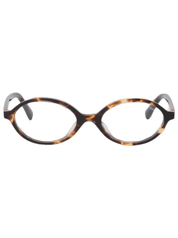 Eyewear Regard Tortoiseshell Acetate Frame Eyeglasses Honey - MIU MIU - BALAAN 1