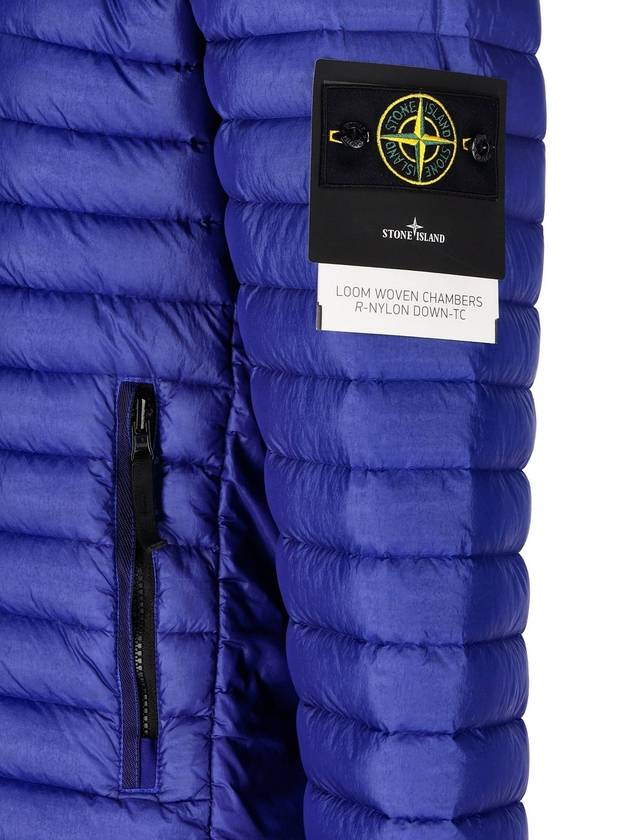 Men's Wappen Patch Padded Jacket Blue - STONE ISLAND - BALAAN 4