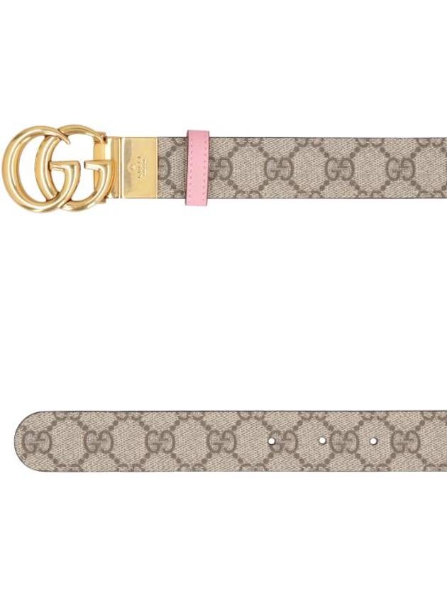 GG Marmont Supreme Canvas Leather Reversible Belt Beige Ping - GUCCI - BALAAN 4