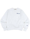 Reverse Weave Embroidered Script Men s Crew Neck White GF70 Y06819 WHC - CHAMPION - BALAAN 2