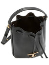 T Timeless Leather Micro Logo Bucket Bag Black - TOD'S - BALAAN 5