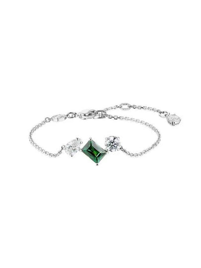 Women's Mesmera Rhodium Plated Bracelet Green - SWAROVSKI - BALAAN 2