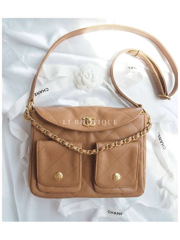 Unicorn Season Two Pocket Hobo Bag Brown AS4743 - CHANEL - BALAAN 4