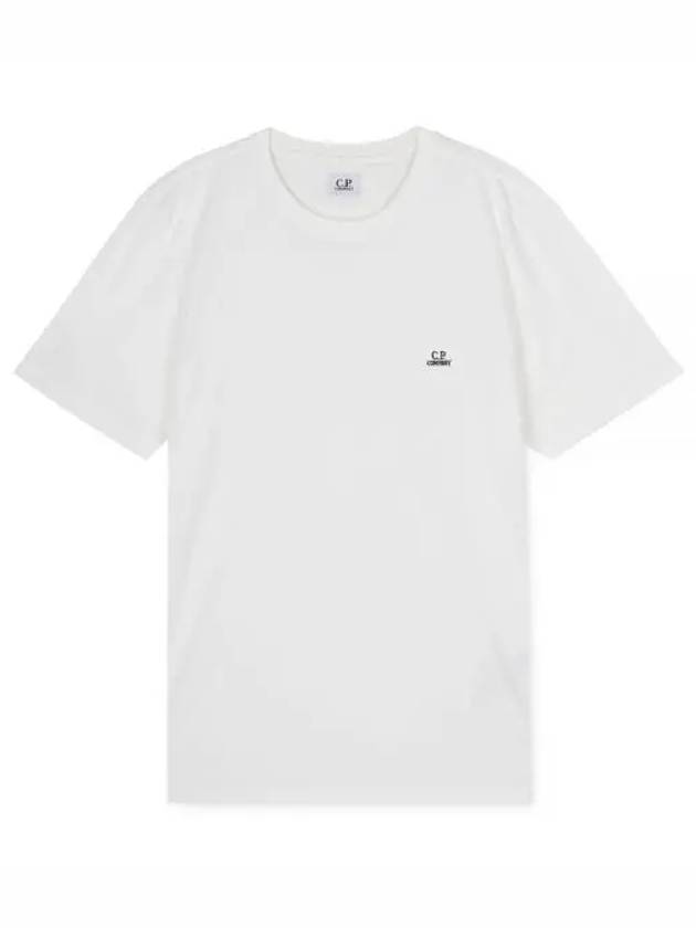 Logo Patch Short Sleeve T-Shirt White - CP COMPANY - BALAAN 2