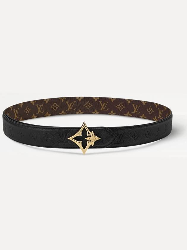 LV Flowergram 30MM Reversible Leather Belt Black Brown - LOUIS VUITTON - BALAAN 2