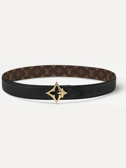 LV Flowergram 30MM Reversible Leather Belt Black Brown - LOUIS VUITTON - BALAAN 2