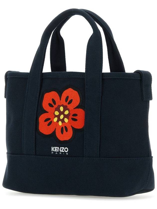 Small Utility Canvas Tote Bag Blue - KENZO - BALAAN 3