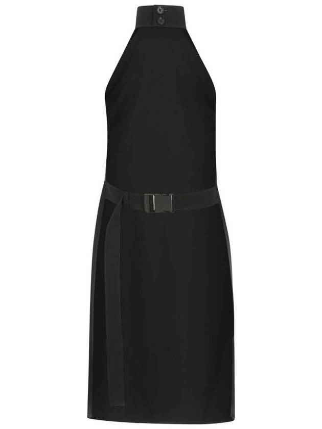 funnel neck backless belted top midi dress - BURBERRY - BALAAN 3