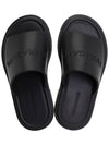 3D Logo Flat Slippers Black - SALVATORE FERRAGAMO - BALAAN 3