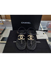 Big logo flip flop women's gold sandals - CHANEL - BALAAN 7