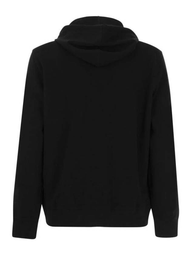 Tech Cotton Zip-Up Hoodie Black - BRUNELLO CUCINELLI - BALAAN 3