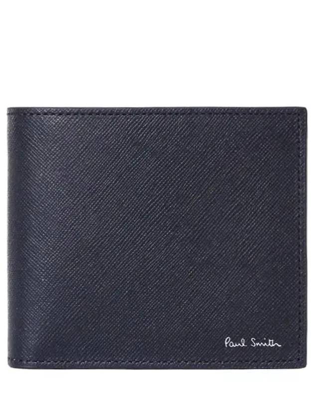 Men's Signature Striped Balloon Leather Half Wallet Black - PAUL SMITH - BALAAN 3