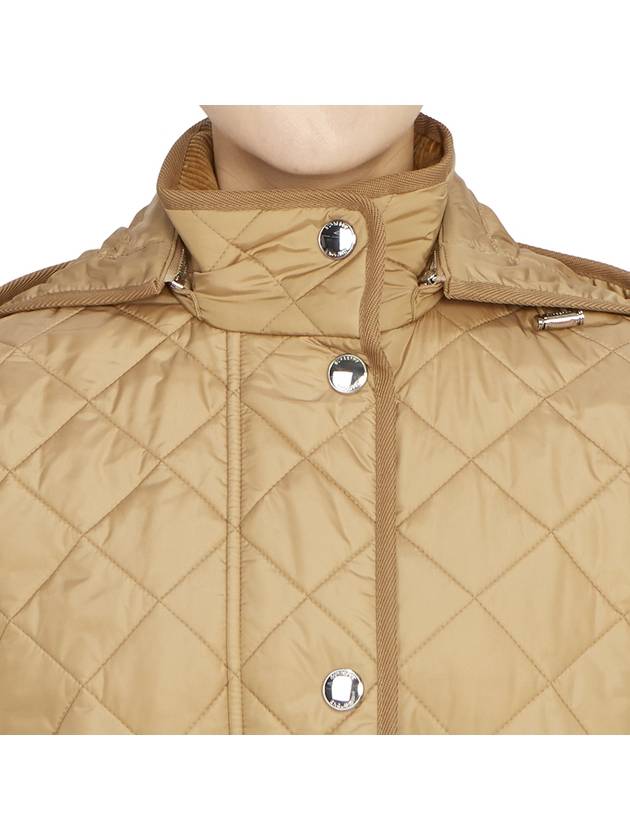 Diamond Quilted Nylon Jacket Archive Beige - BURBERRY - BALAAN 9