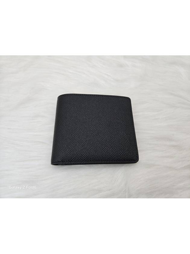 Stitched Bifold Leather Half Wallet Black - MAISON MARGIELA - BALAAN 5