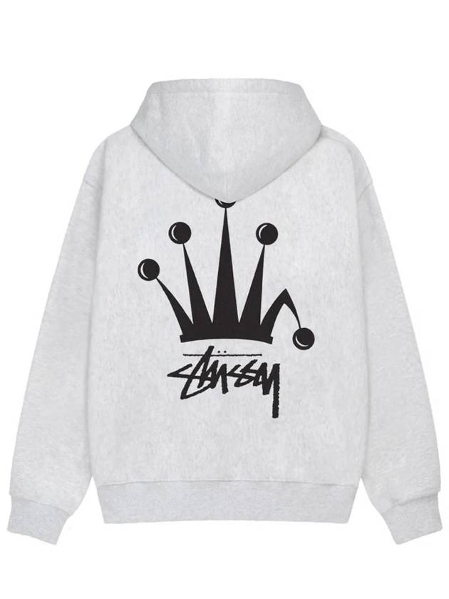 Regal Crown Hooded Zip Up Grey - STUSSY - BALAAN 2