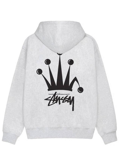 Regal Crown Hooded Zip Up 2024 Ash Women - STUSSY - BALAAN 1