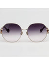 Sunglasses LNV126SLB 770 Purple Fashion Gold Logo Decorated Round Metal Frame - LANVIN - BALAAN 3