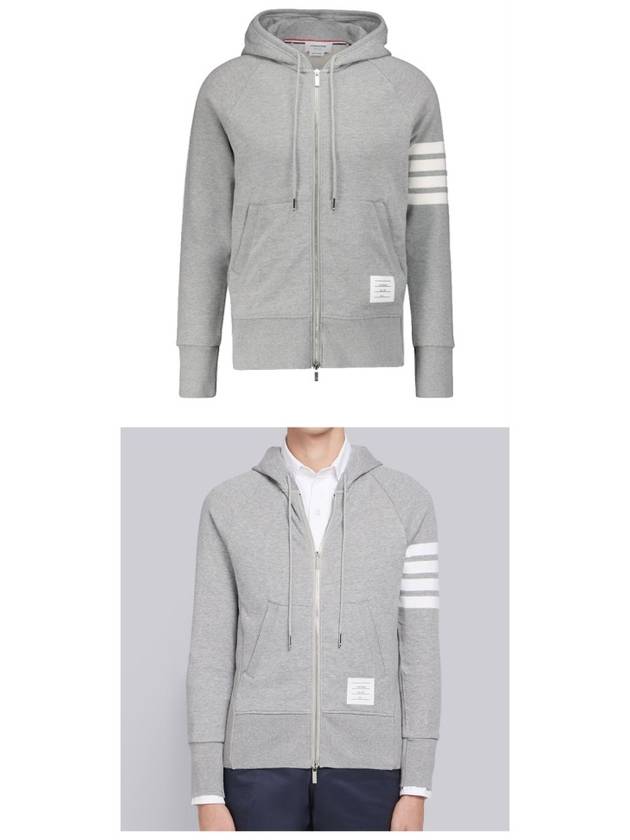 Engineered Classic Zip Up Hoodie Grey - THOM BROWNE - BALAAN 5