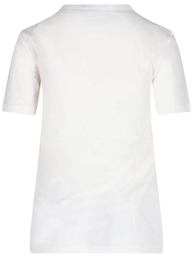 Logo Crew Neck Cotton Short Sleeve T-shirt White - JIL SANDER - BALAAN 4