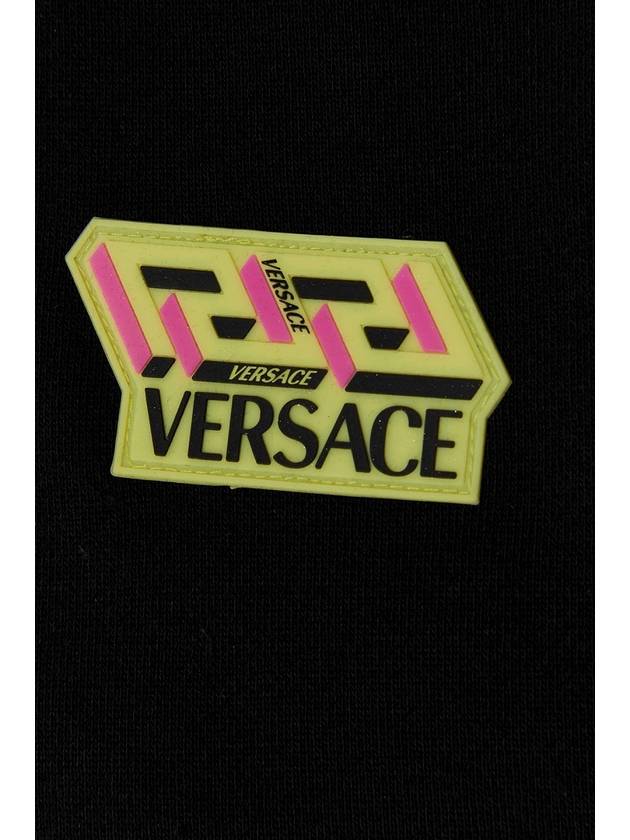 logo hooded top black - VERSACE - BALAAN.