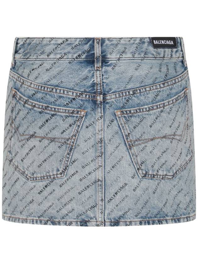 short skirt 744972 TQW66 4141 ICED BLUE - BALENCIAGA - BALAAN 4