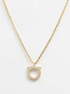 Gancini Crystals Necklace Gold - SALVATORE FERRAGAMO - BALAAN 2