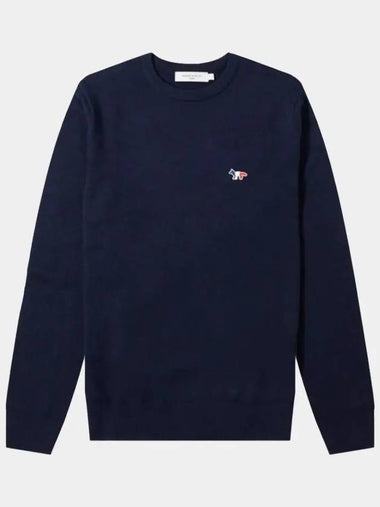 Men's Tricolor Fox Knit Navy FU00502KT1036 NA - MAISON KITSUNE - BALAAN 1