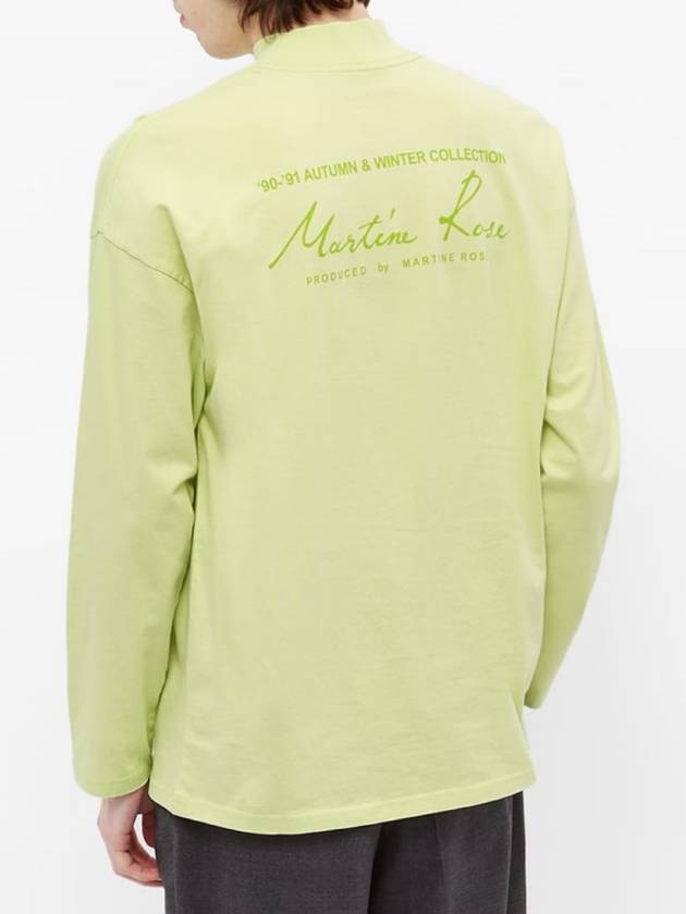 Men's Mock Neck Logo Light Green TShirt S1 O MR605J - MARTINE ROSE - BALAAN 2