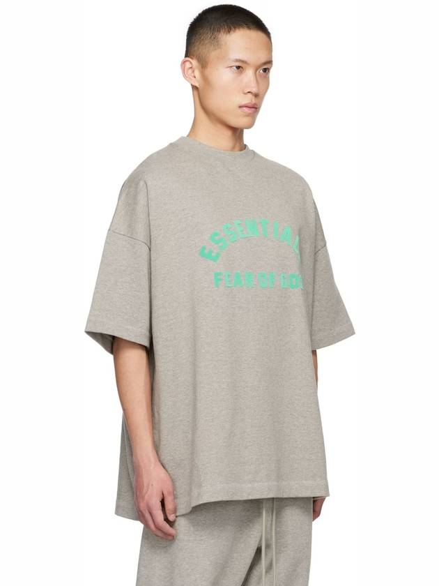 Logo Print Cotton Short Sleeve T-Shirt Grey - FEAR OF GOD ESSENTIALS - BALAAN 3