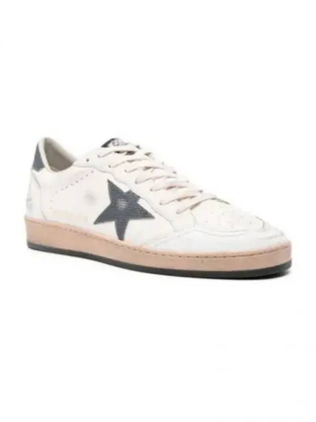 Ballstar Dusty Blue Tab Low Top Sneakers White - GOLDEN GOOSE - BALAAN 2