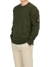 Men's Wappen Patch Cargo Pocket Sweatshirt Olive - STONE ISLAND - BALAAN 6